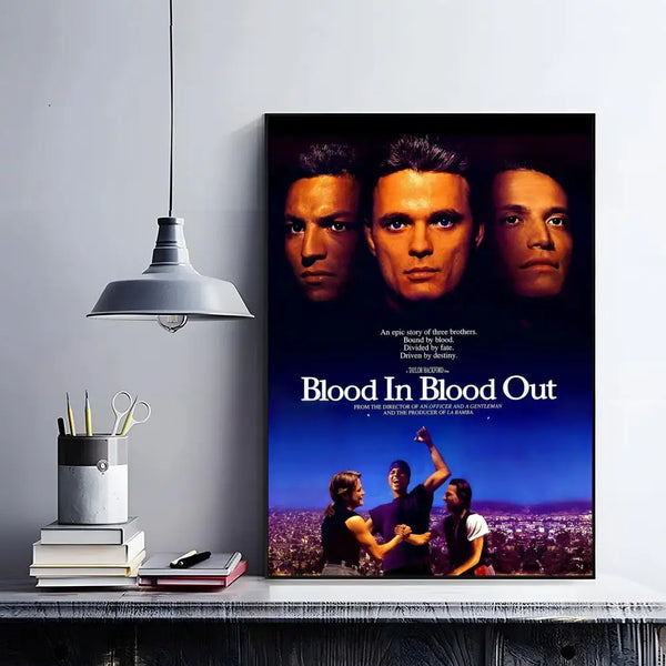 B-Blood in Blood Out Movie Poster HD Art Mural Wallart Waterproof Vintage Print Decor for Home Decoration DIY Durable