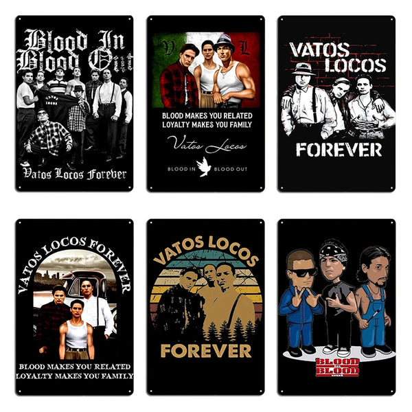 Vatos Locos Metal Wall Sign – Street Culture Art Decor