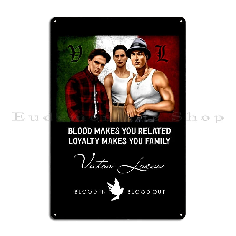 Vatos Locos Metal Wall Sign – Street Culture Art Decor