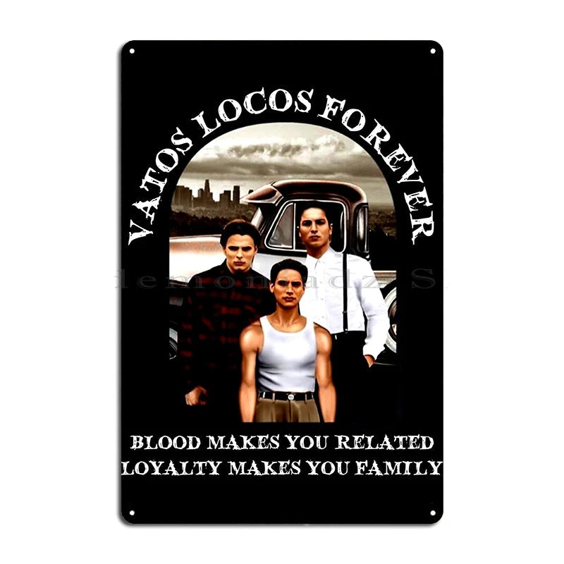 Vatos Locos Metal Wall Sign – Street Culture Art Decor